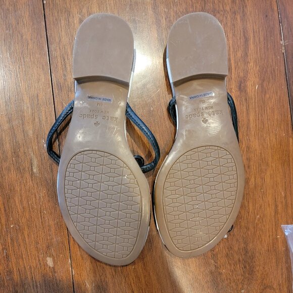 Kate Spade New York FERRY Black Leather Slides  Without Box - Picture 12 of 13